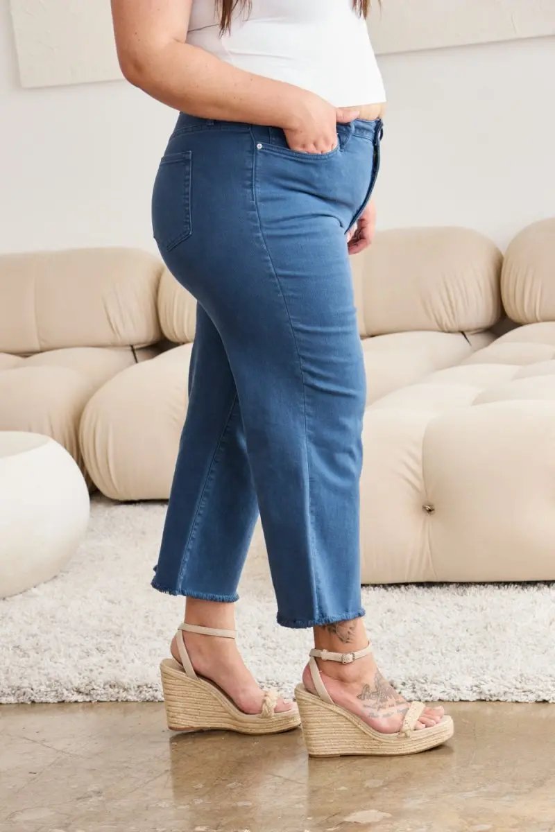 RFM Crop Chloe Full Size Tummy Control High Waist Jeans - Love Salve